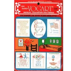 Vogart | Office | Vintage Vogart 72 Repeat Transfer Pattern Sampler ...